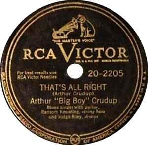 That's All Right by Arthur "Big Boy" Crudup