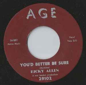 You’d Better Be Sure by Ricky Allen
